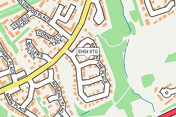 EH54 6TG map - OS OpenMap – Local (Ordnance Survey)