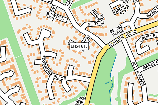 EH54 6TJ map - OS OpenMap – Local (Ordnance Survey)