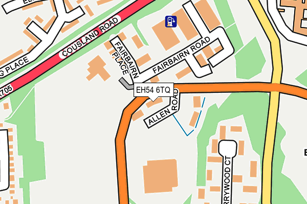 EH54 6TQ map - OS OpenMap – Local (Ordnance Survey)