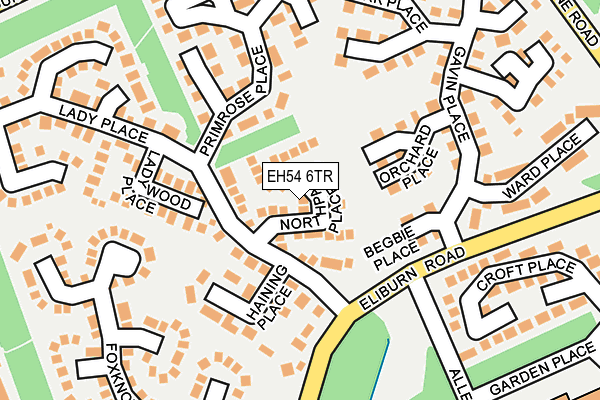 EH54 6TR map - OS OpenMap – Local (Ordnance Survey)