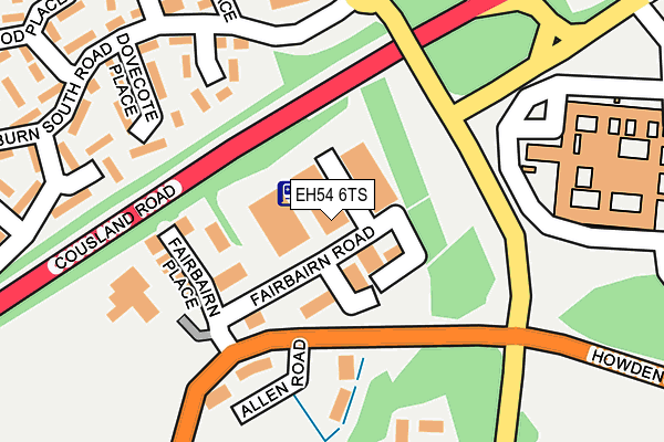 EH54 6TS map - OS OpenMap – Local (Ordnance Survey)