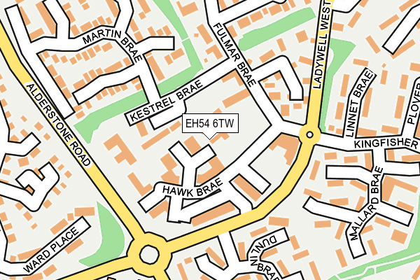 EH54 6TW map - OS OpenMap – Local (Ordnance Survey)