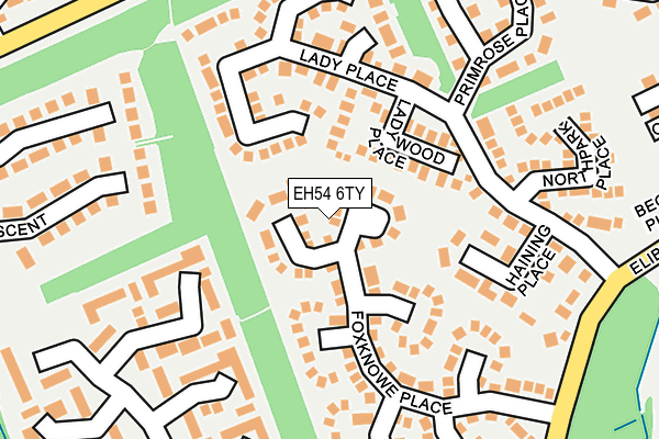 EH54 6TY map - OS OpenMap – Local (Ordnance Survey)