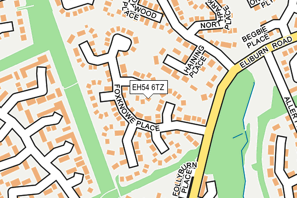 EH54 6TZ map - OS OpenMap – Local (Ordnance Survey)