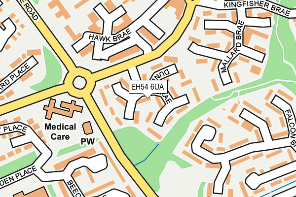 EH54 6UA map - OS OpenMap – Local (Ordnance Survey)