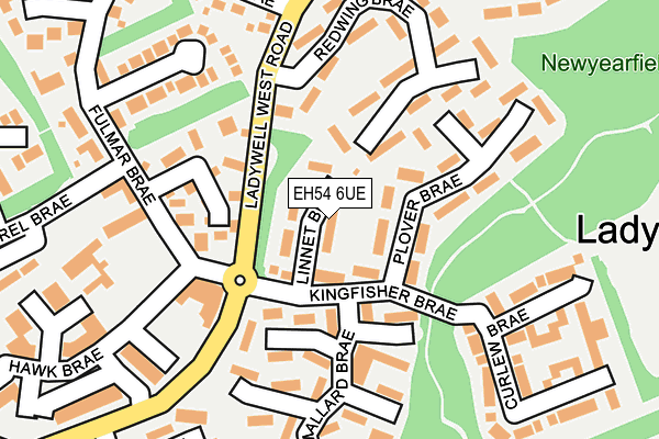 EH54 6UE map - OS OpenMap – Local (Ordnance Survey)