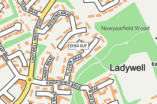 EH54 6UF map - OS OpenMap – Local (Ordnance Survey)