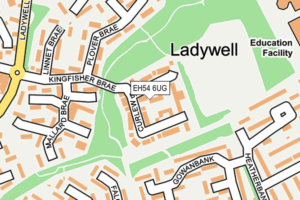 EH54 6UG map - OS OpenMap – Local (Ordnance Survey)