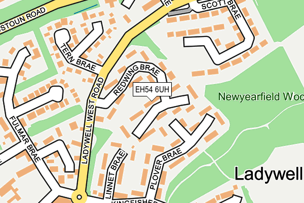 EH54 6UH map - OS OpenMap – Local (Ordnance Survey)