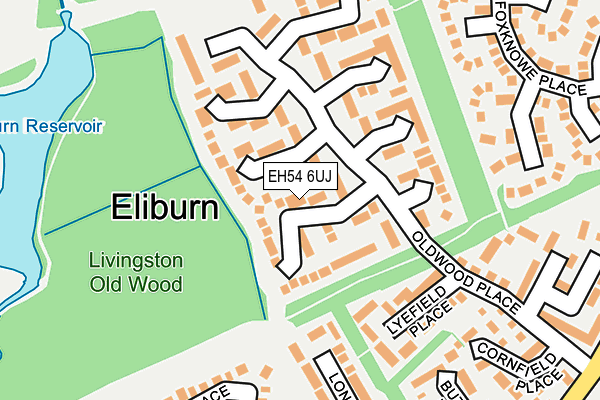 EH54 6UJ map - OS OpenMap – Local (Ordnance Survey)