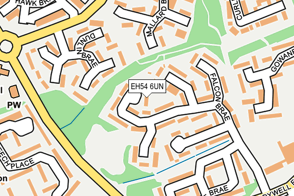 EH54 6UN map - OS OpenMap – Local (Ordnance Survey)