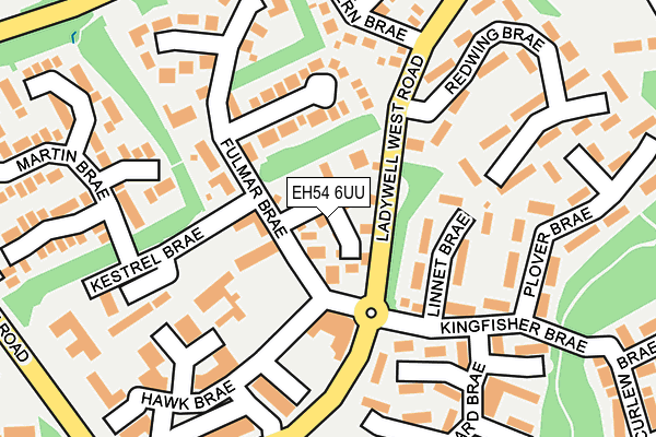 EH54 6UU map - OS OpenMap – Local (Ordnance Survey)