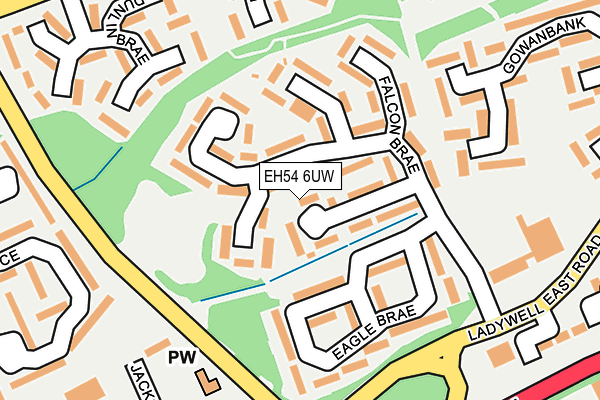 EH54 6UW map - OS OpenMap – Local (Ordnance Survey)