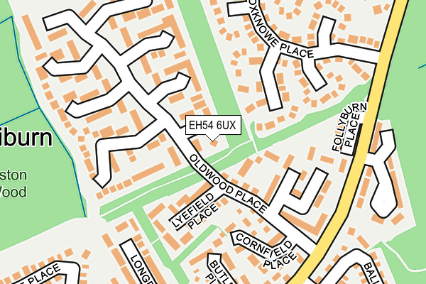 EH54 6UX map - OS OpenMap – Local (Ordnance Survey)