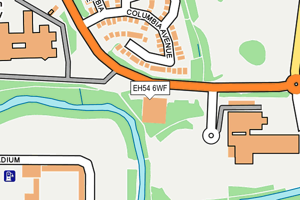 EH54 6WF map - OS OpenMap – Local (Ordnance Survey)