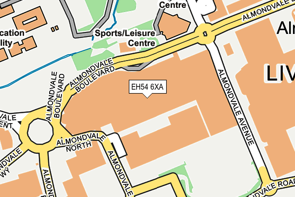 EH54 6XA map - OS OpenMap – Local (Ordnance Survey)