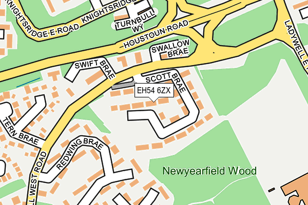 EH54 6ZX map - OS OpenMap – Local (Ordnance Survey)