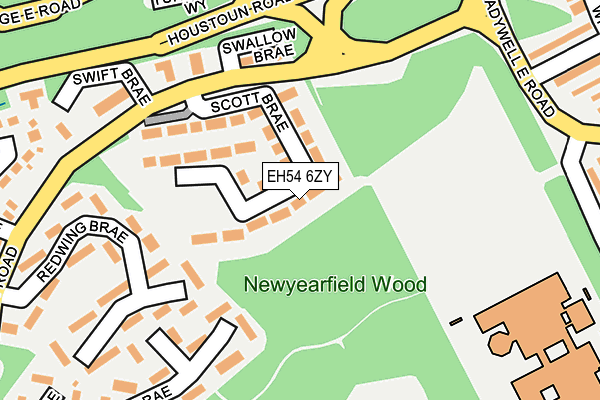 EH54 6ZY map - OS OpenMap – Local (Ordnance Survey)