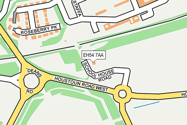 EH54 7AA map - OS OpenMap – Local (Ordnance Survey)