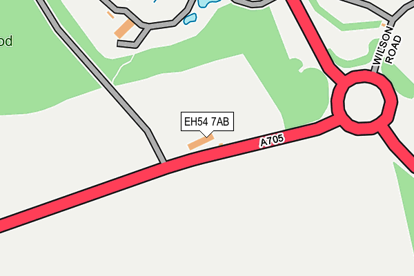 EH54 7AB map - OS OpenMap – Local (Ordnance Survey)