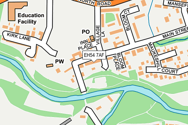 EH54 7AF map - OS OpenMap – Local (Ordnance Survey)