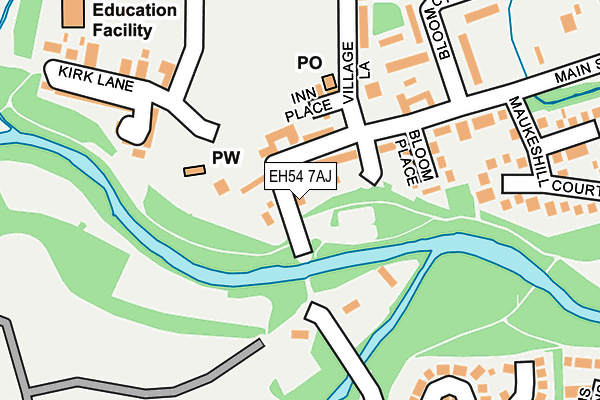 EH54 7AJ map - OS OpenMap – Local (Ordnance Survey)