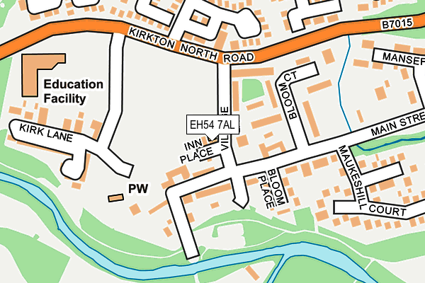 EH54 7AL map - OS OpenMap – Local (Ordnance Survey)