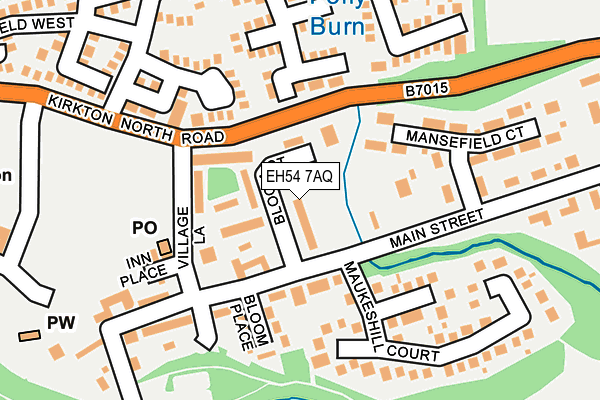 EH54 7AQ map - OS OpenMap – Local (Ordnance Survey)