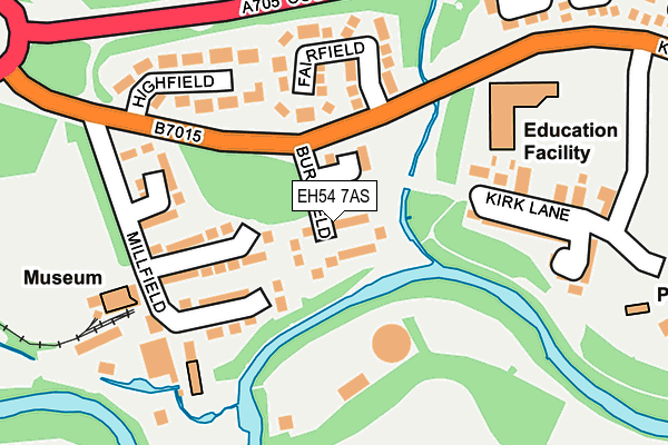 EH54 7AS map - OS OpenMap – Local (Ordnance Survey)