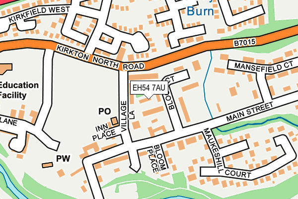 EH54 7AU map - OS OpenMap – Local (Ordnance Survey)