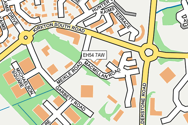 EH54 7AW map - OS OpenMap – Local (Ordnance Survey)