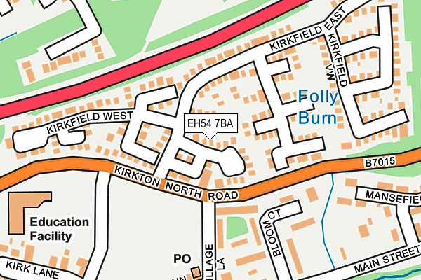 EH54 7BA map - OS OpenMap – Local (Ordnance Survey)
