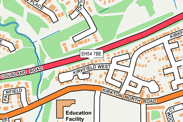 EH54 7BE map - OS OpenMap – Local (Ordnance Survey)
