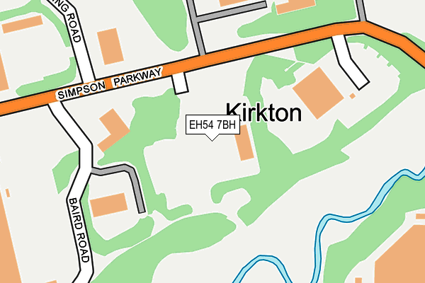 EH54 7BH map - OS OpenMap – Local (Ordnance Survey)