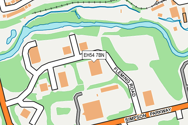 EH54 7BN map - OS OpenMap – Local (Ordnance Survey)