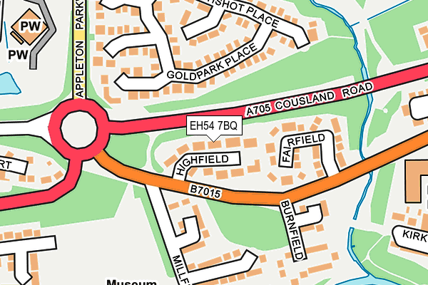 EH54 7BQ map - OS OpenMap – Local (Ordnance Survey)