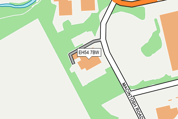 EH54 7BW map - OS OpenMap – Local (Ordnance Survey)