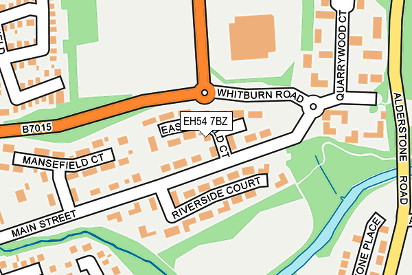 EH54 7BZ map - OS OpenMap – Local (Ordnance Survey)