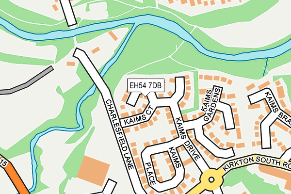 EH54 7DB map - OS OpenMap – Local (Ordnance Survey)