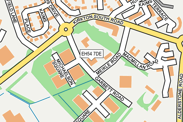 EH54 7DE map - OS OpenMap – Local (Ordnance Survey)