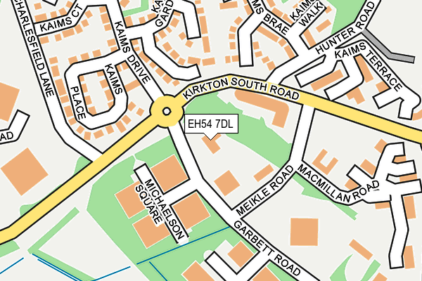 EH54 7DL map - OS OpenMap – Local (Ordnance Survey)