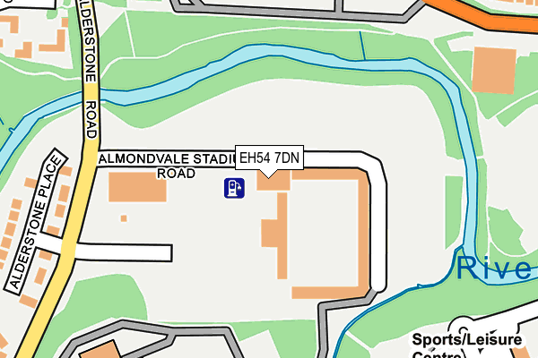 EH54 7DN map - OS OpenMap – Local (Ordnance Survey)