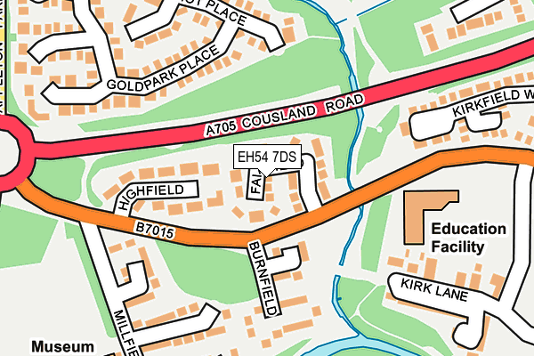 EH54 7DS map - OS OpenMap – Local (Ordnance Survey)