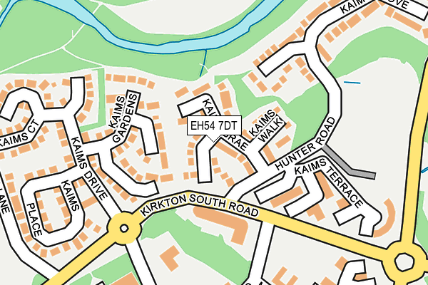 EH54 7DT map - OS OpenMap – Local (Ordnance Survey)