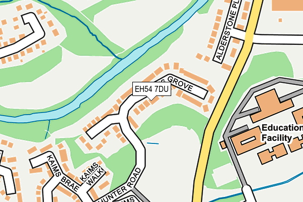 EH54 7DU map - OS OpenMap – Local (Ordnance Survey)