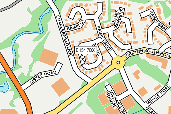 EH54 7DX map - OS OpenMap – Local (Ordnance Survey)