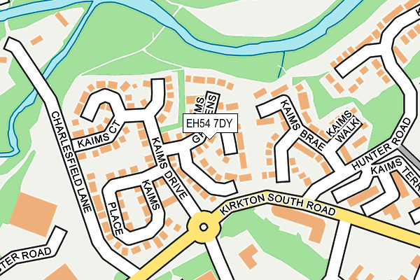 EH54 7DY map - OS OpenMap – Local (Ordnance Survey)