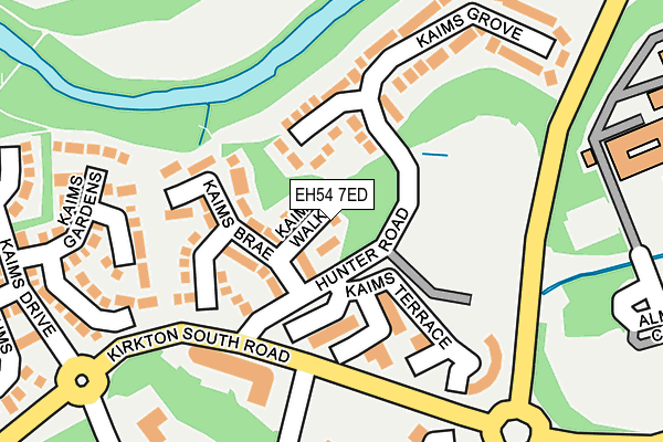 EH54 7ED map - OS OpenMap – Local (Ordnance Survey)