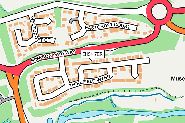 EH54 7ER map - OS OpenMap – Local (Ordnance Survey)