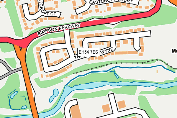 EH54 7ES map - OS OpenMap – Local (Ordnance Survey)